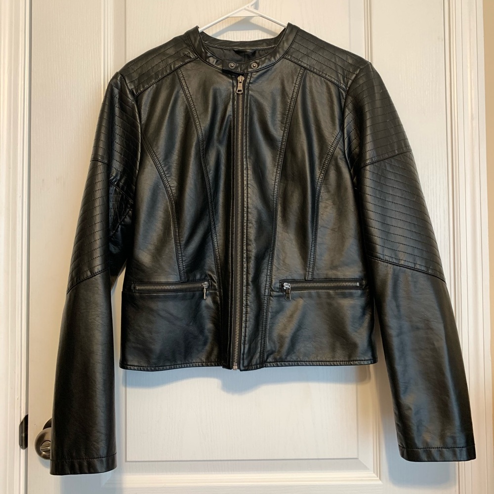 Faux leather jacket
